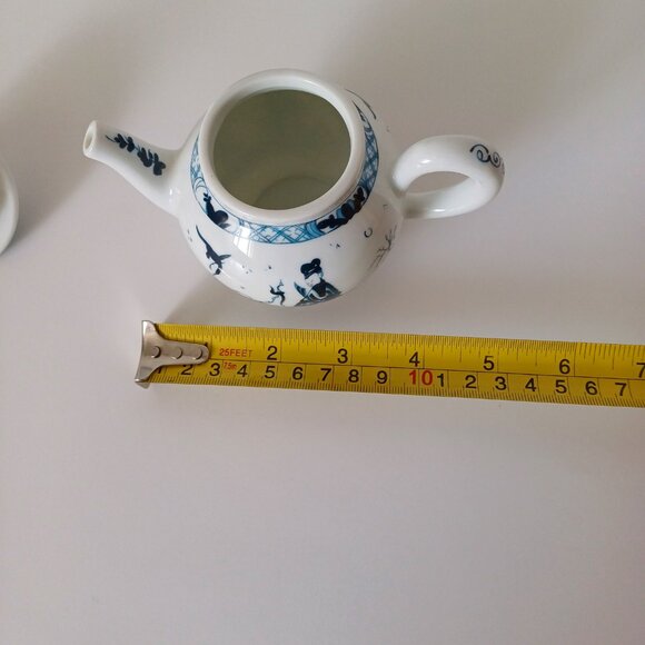 Gorgeous 1985 Franklin Mint WORCESTER Fine Porcelain Japanese Mini Teapot - Picture 8 of 13